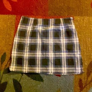 SHEIN Split Hem Tartan Skirt